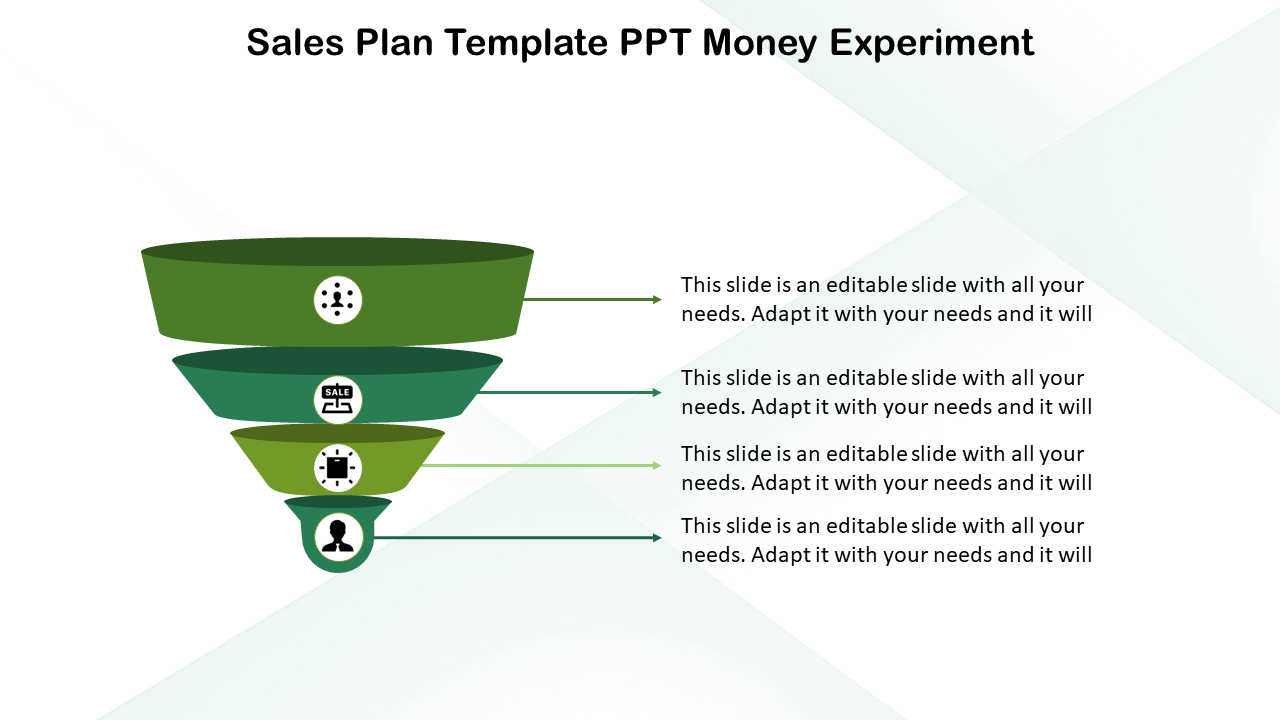 Get Sales Plan Template PPT Slide Design-Funnel Model